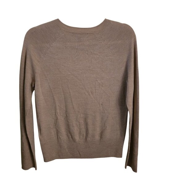 Banana Republic 100% Merino Wool Capsule Wardrobe Camel Crewneck Sweater Size S - Picture 3 of 7